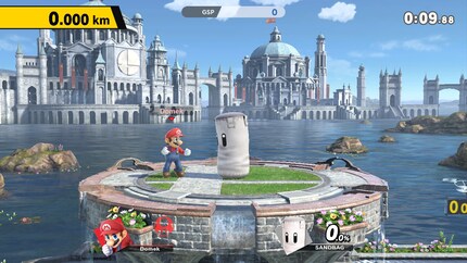 Wie weit kannst du den Sandsack in der «Super Smash Bros Ultimate» Homerun-Challenge fliegen lassen?