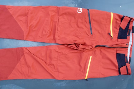 The front of the Ortovox Deep Shell Pants ...