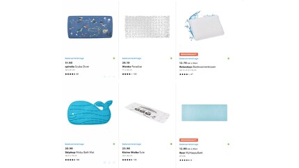 Einen Design-Award gewinnen die Badewanneneinlagen wohl kaum.