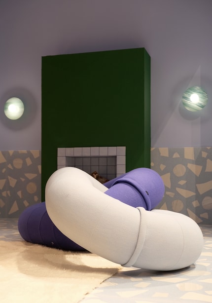 Furniture or art? This armchair is shaped like a snake.