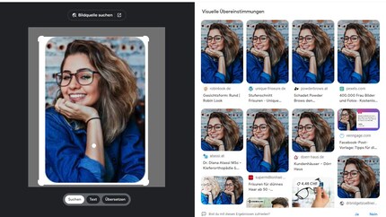 Screenshot of the image search with the image supposedly belonging to Serinita.