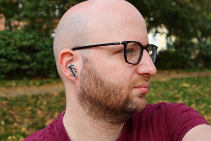 The Nothing Ear (Stick) in action.