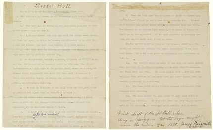 Naismith' 13 Regeln wurden 2010 für 4,3 Millionen Dollar bei Sotheby's versteigert. Nicht schlecht – aber das Durchschnittsgehalt eines heutigen NBA-Spielers ist fast doppelt so hoch.