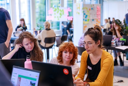 Der Austausch der meist weiblichen Teilnehmenden stand im Mittelpunkt des Hackathons