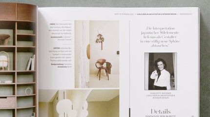 The flowers on the wall provide a splash of colour. 