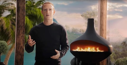 Mark Zuckerberg nel 2021 a una presentazione nel metaverso.