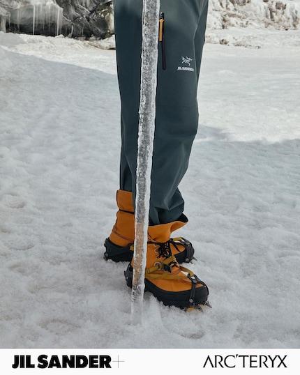 In sicurezza sulla neve con Jil Sander e Arc'teryx.