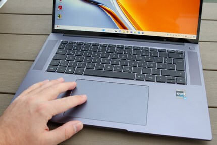 The big touchpad under the keyboard on the MateBook 16s