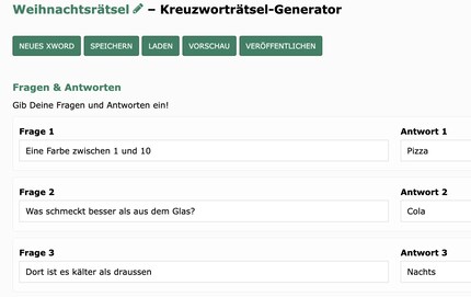 Utilizza un generatore di cruciverba per creare un messaggio natalizio all'insegna del divertimento.