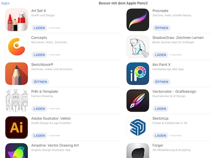 Die Auswahl an Kunst-Apps ist schier endlos.