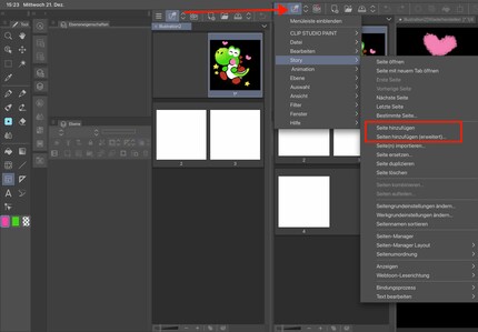 Du kannst eine Story-Datei erstellen, und dann nach und nach Seiten hinzufügen und einzeln bearbeiten.