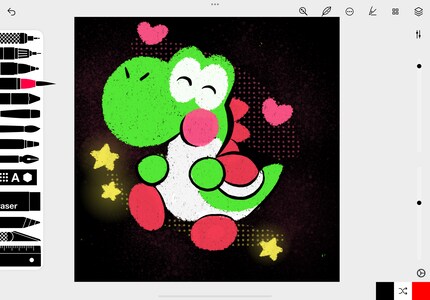 Die Benutzeroberfläche ist übersichtlich gehalten und die Werkzeuge sind wie Schatten dargestellt.