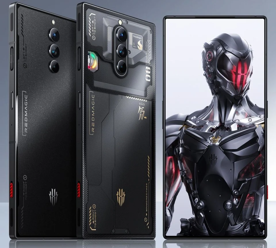 Das Gaming-Phone kommt in kantigem Design.