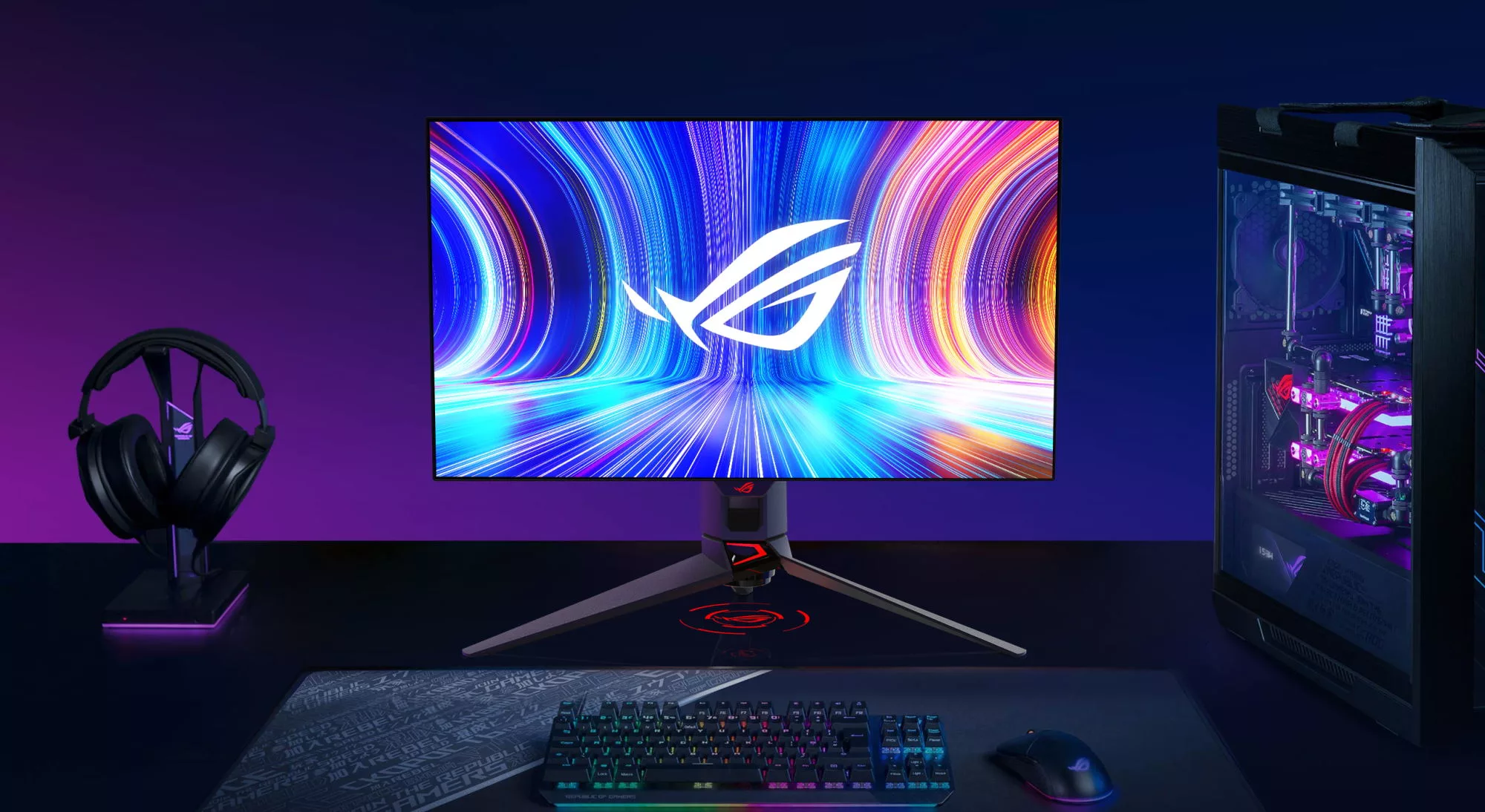 Auch er kommt mit LG-Panel, aber mit zusätzlicher Kühlung: Der Asus ROG Swift OLED PG27AQDM.