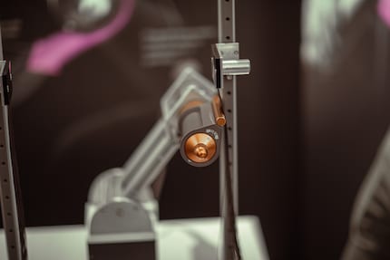 The flyaway attachment in action.