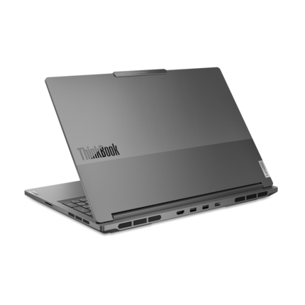 The ports of the Magic Bay can be seen at the top edge of the lid of the ThinkBook 16p.