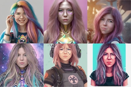 Avec Lensa, je peux générer de nouveaux portraits à partir de selfies.