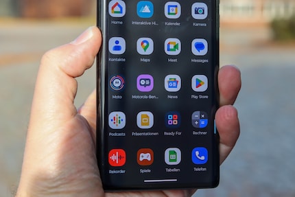 Die vorinstallierten Apps von Motorola in der App-Übersicht.