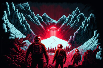 The UFO generated is a perfect fit for «something glowing».