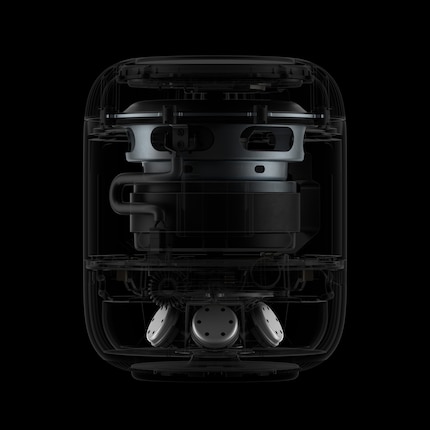 Het binnenaanzicht laat onder andere de ringvormige opstelling van de vijf tweeters zien.