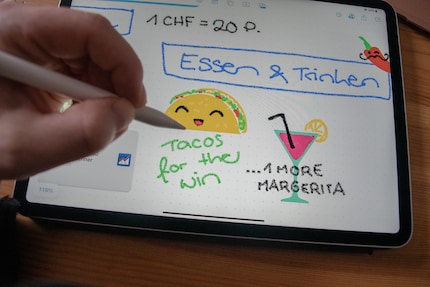 Whether it’s doodles of my favourite food or inserting a link to an online translator, anything’s possible.
