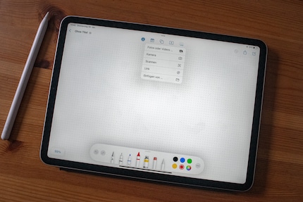 The neatly arranged app offers space for your ideas.