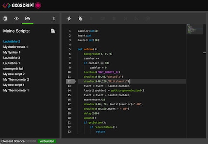 Quickly made: A small program that displays the ambient volume.
