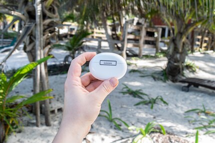 The Dynaudio company is strongly emphasised on the case.