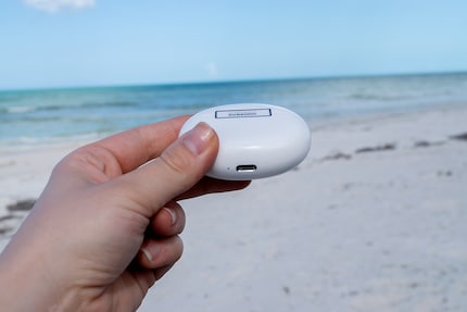 The case can be charged via USB-C or wirelessly.