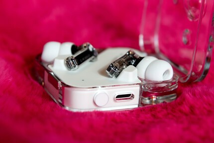 The Ear (2)s are charged via USB-C or wirelessly via the Qi standard.