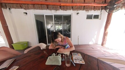 Ik teken, met overbelichting aan de rechterkant.