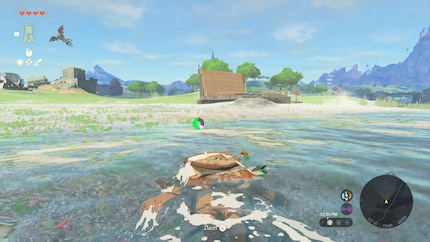 The giant bat (?) flies its rounds at the top left of the picture.