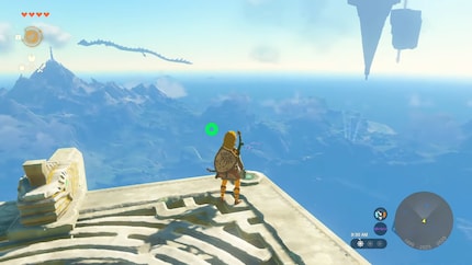 A giant dragon can be seen at the top left of the image. It looks even bigger than the dragons in «Breath of the Wild».