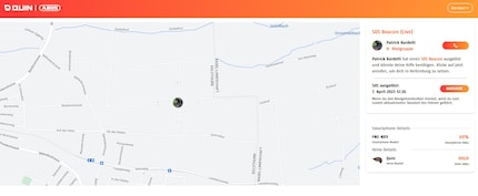 Nel caso di un incidente, il casco notifica i contatti di emergenza predefiniti, indicando la posizione.