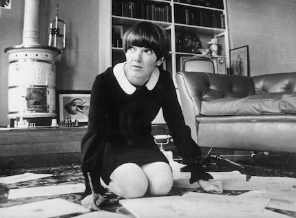 Designerin Mary Quant in ihrem Element.