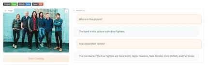 MiniGPT-4 kennt die Band besser als ich.