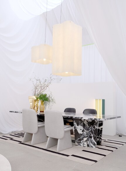 Several shades of white coming together.