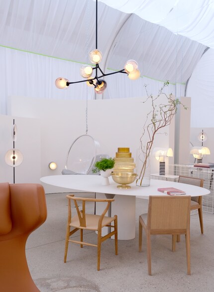 Wooden elements add warmth.