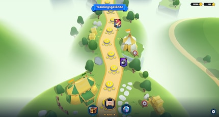 On the training ground, you advance field by field.