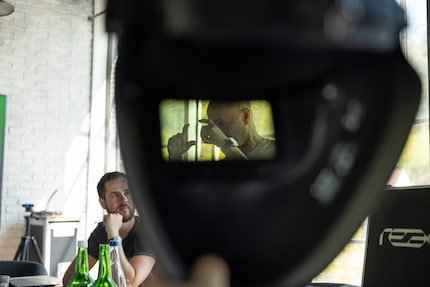 Tunnel vision through one of the first Optrel welding helmets with a liquid crystal display.