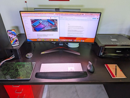 After: My home office looks reasonably tidy.