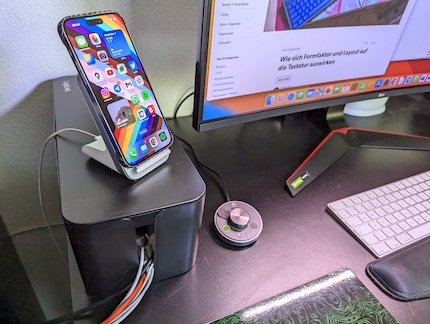 The top of the cable box can also be put to good use, think wireless charging.