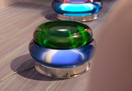 The iridescent effect is playful, but not too crazy.