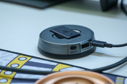 The Stealth Pro transmitter is also the charging station for the batteries.