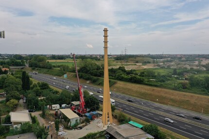 In summer 2021, Italy's first wooden telecommunications tower was built near Milan on the busy A51 motorway.