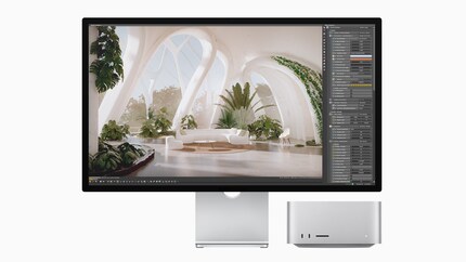 Sieht noch immer gleich aus wie bisher: Der neue Mac Studio mit M2 Chips.