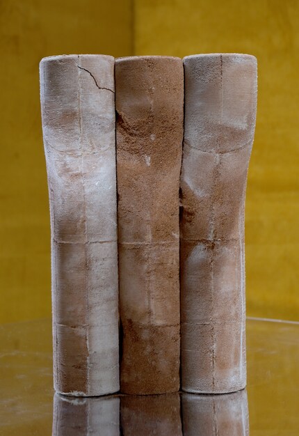 With the help of a bacterial mixture, the broken-up bricks grow back together again to form a solid.