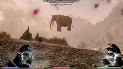 Les mammouths volants dans «Skyrim» font partie des glitchs les plus amusants.