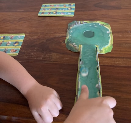 Flicking Max the turtle down the water slide into the lake is the absolute highlight of the game for the six-year-old playtester.