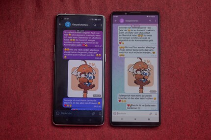 The Sony Xperia 1 V shows a bit more of your chat histories thanks to its longer display...